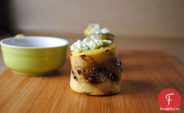 Dovlecel Balsamic La Grătar Cu Miere Cu Avocado Și Feta