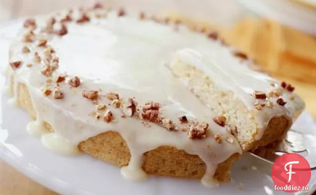 Tort de dovlecei Spaghetti cu glazură de brânză cremă de portocale
