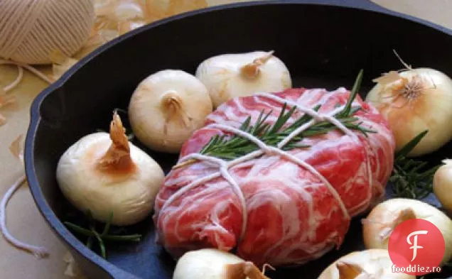 Pancetta Înfășurat Friptură Cotlet De Porc