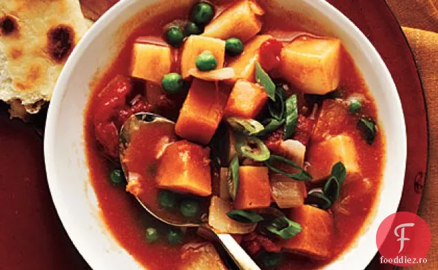 Cartofi curry și dovlecei