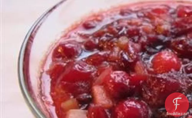 Chutney de afine, mere și ghimbir proaspăt