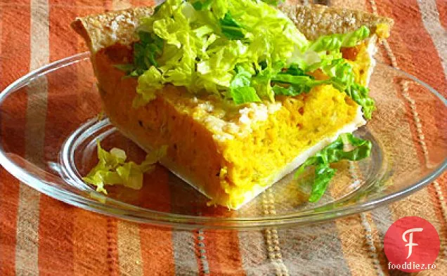 Tarta de dovleac cu vinaigretă de hamsii