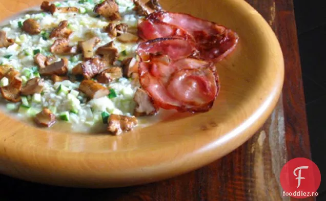 Risotto de Chanterelle cu dovlecei și Prosciutto prăjit