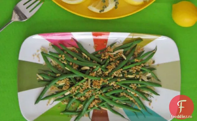 Fasole verde cu pesmet de lămâie-cimbru