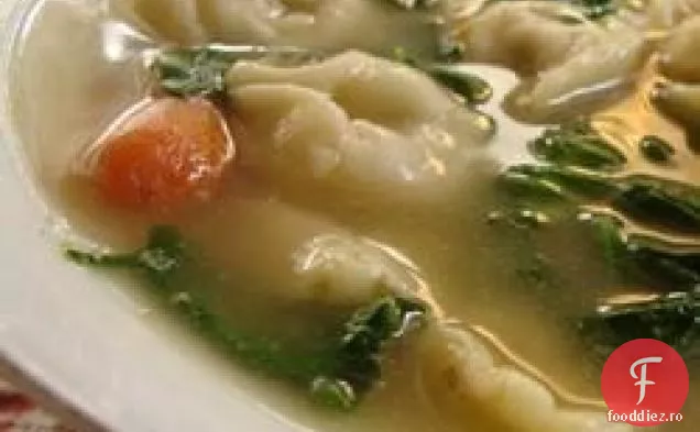 Supă De Tortellini Cu Spanac