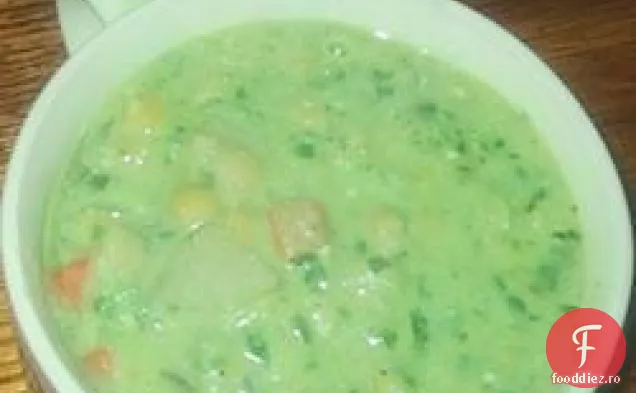 Supă de mazăre împărțită cu Tofu