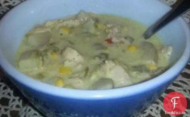 Chile verde al lui Papa dar și Chowder de porumb de pui
