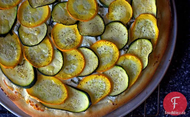 Pizza Cu Brânză De Capră Lemony Zucchini