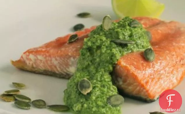Somon ars cu Pesto de coriandru-Pepito