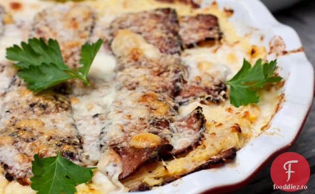Caserola De Dovlecei Cu Spaghete Cu Bacon Și Brânză