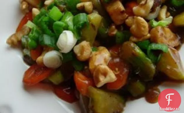 Pui Miere Nuci Se Amestecă Fry