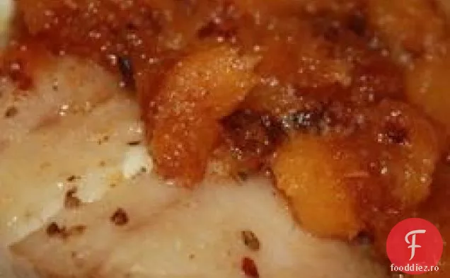 Grouper la grătar cu unt de Mango