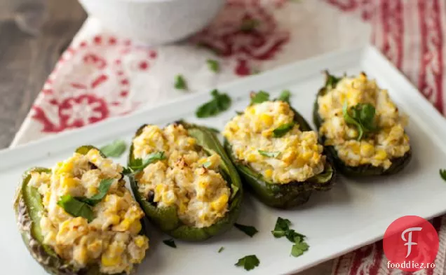 Ardei Umpluți Cu Porumb Dulce Și Brânză De Capră