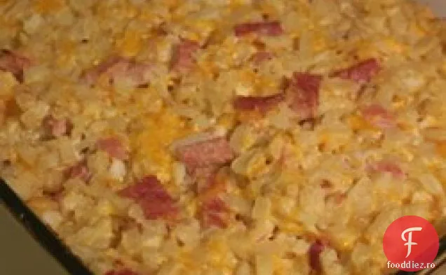 Cheesy Șuncă Cartofi Coace