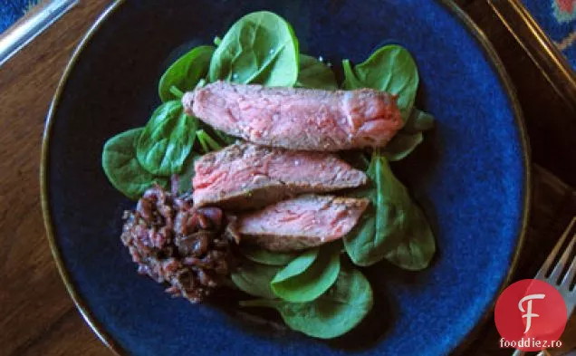 Pan Rib-Eye ars cu șalotă glazurată