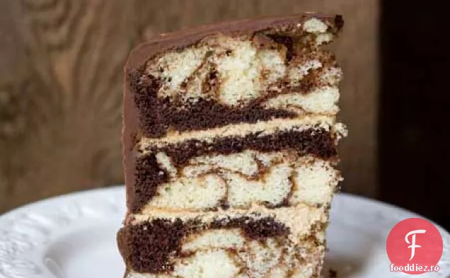 Tort De Marmură Mocha Cu Trei Straturi