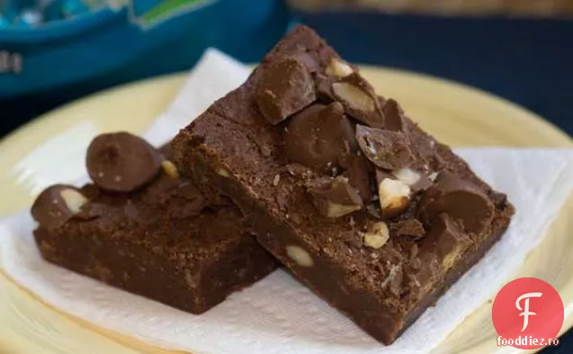 Brownies Cu Nuci De Macadamia Cu Ciocolată Cu Lapte