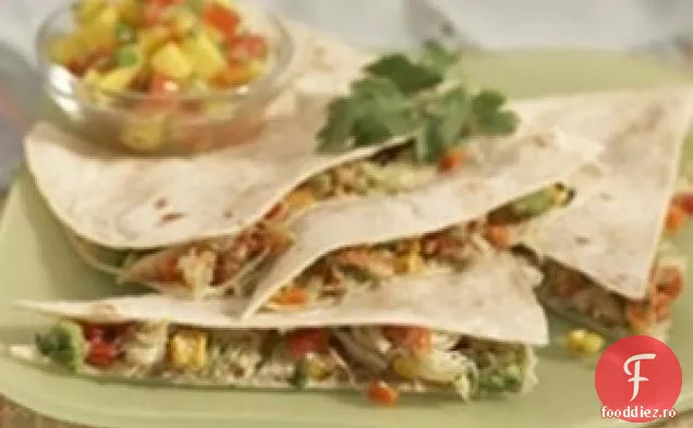 Quesadillas De Avocado Cu Salsa De Mango