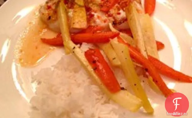 Biban de mare la grătar cu pansament Chili-Lime