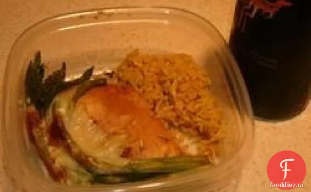 Teriyaki de pui cu sparanghel
