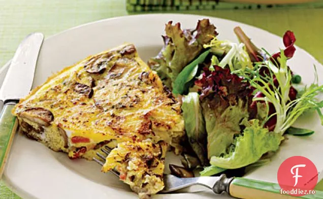 Frittata cu ciuperci și slănină