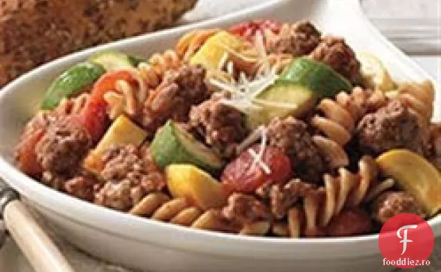Carne de vită și paste Skillet Primavera
