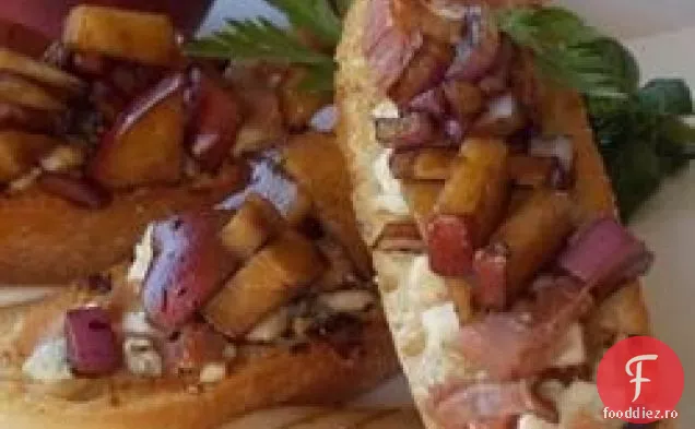 Bruschetta de pere și Prosciutto