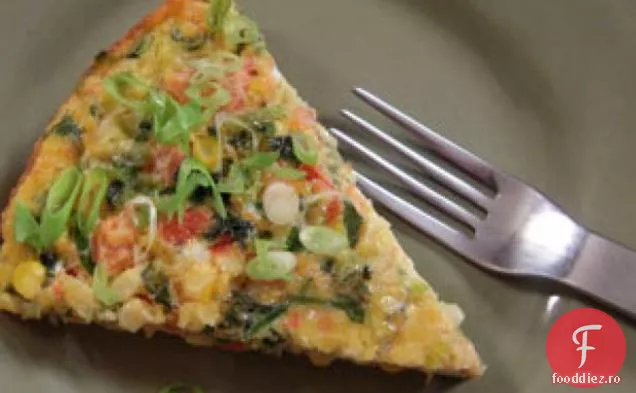 Frittata picantă de porumb cu roșii și Scallions