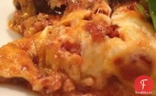 Lasagna cu vinete și brânză de capră