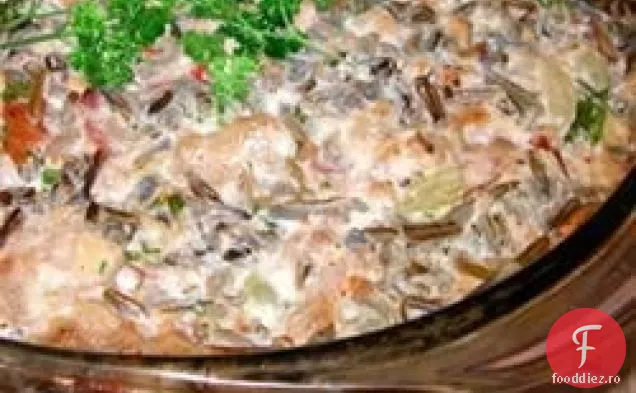 Caserola de porc și orez sălbatic