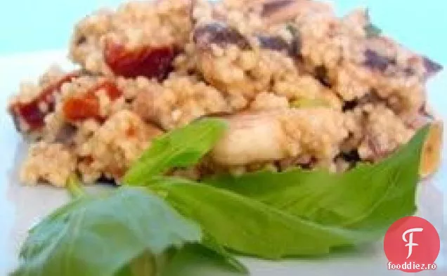 Cuscus cu ciuperci și roșii uscate la soare