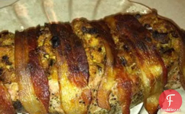 Bacon Înfășurat Filet De Porc Umplut