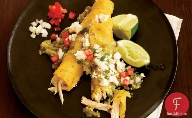 Pui și brânză enchiladas Verdes