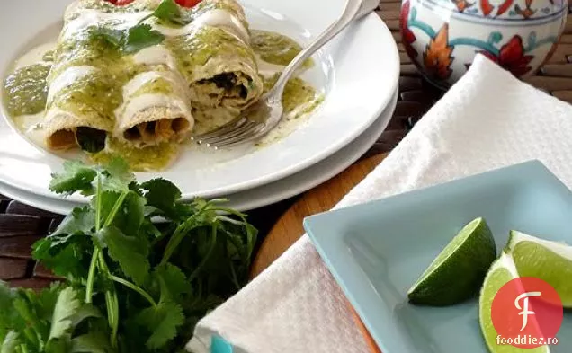 Enchiladas De Pui, Fasole Neagră Și Spanac