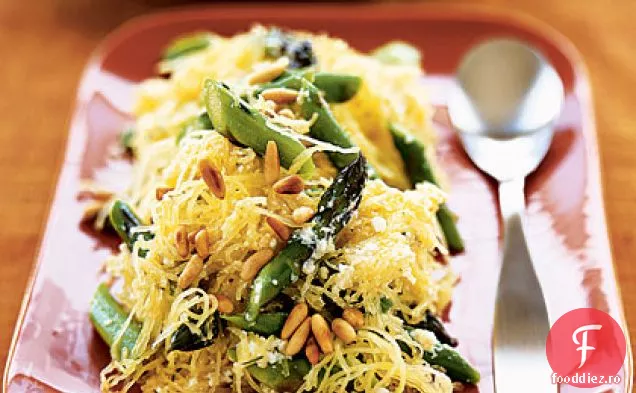 Squash Spaghetti cremos cu sparanghel și rozmarin