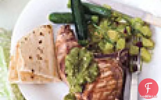 Cotlet de porc la grătar cu Salsa Tomatillo