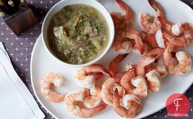 Cocktail de creveți cu sos Tomatillo-hrean