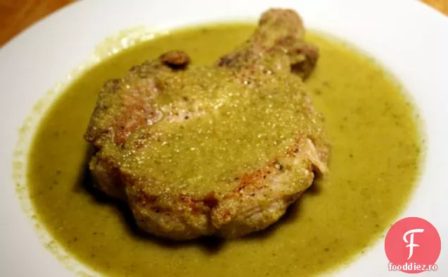 Cina in seara asta: cotlet de porc cu Mole Verde (Pipian de Chuletas de Puerco)