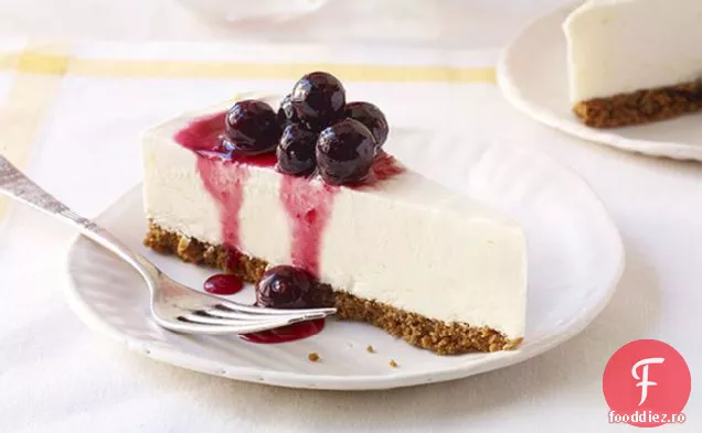 Cheesecake cu lămâie congelată cu burniță de afine