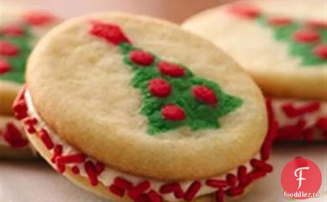Biscuiți Sandwich Cu Brad De Crăciun