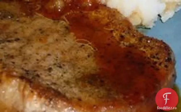 Sos de cidru de mere și cotlet de porc