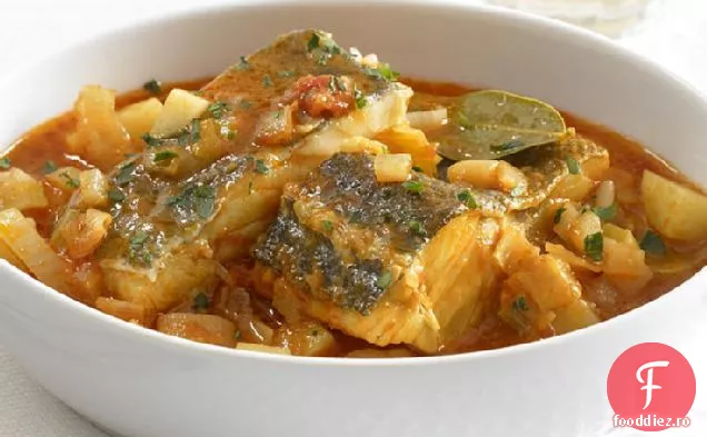 Cod de sare fiert cu legume