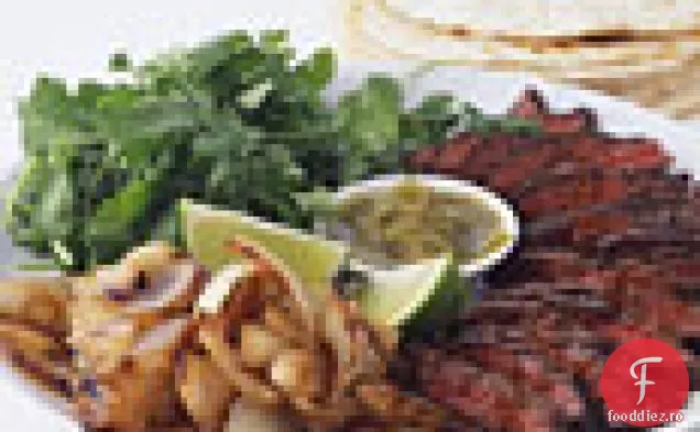 Fajitas cu friptură de fustă cu var și piper negru