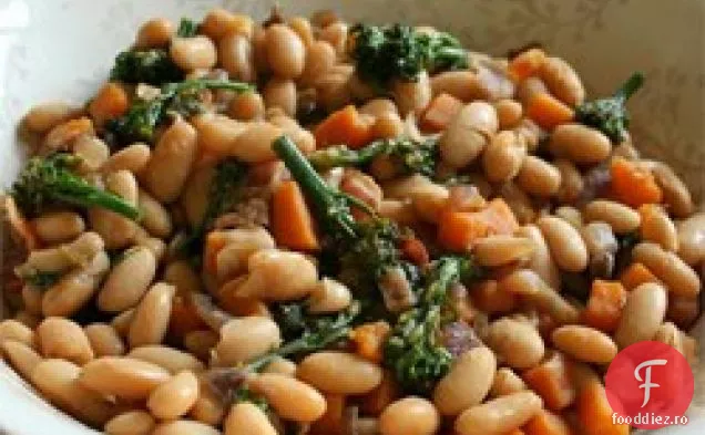 Salată de fasole Maple Cannellini cu Broccoli pentru copii și dovlecei de nucă