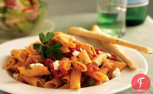Penne cu sos triplu de roșii