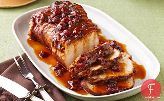 Friptură De Porc Cu Afine-Portocale Cu Aragaz Lent