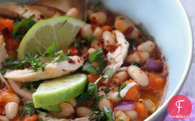 Rețetă de Chili de pui fără Gluten cu fasole albă, cartof dulce