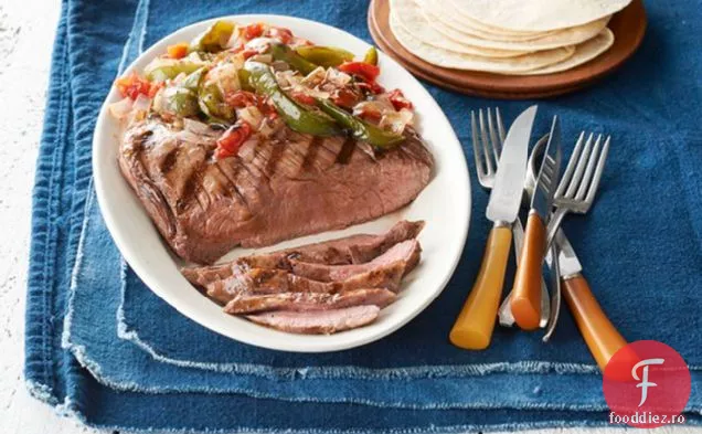 Friptură De Flanc La Grătar Și Trio De Legume