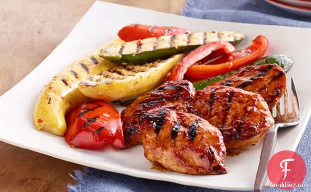 Orange - pui BBQ cu legume la grătar
