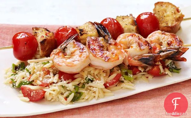 Paste Orzo cu Bruschetta de creveți